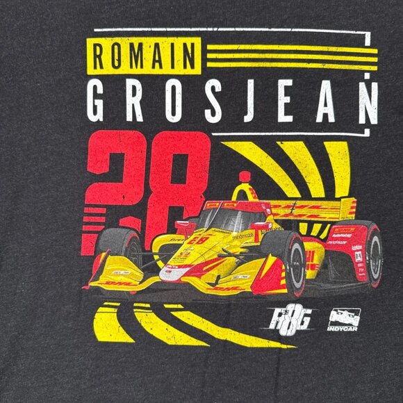 Romain Grosjean IndyCar Andretti Racing Team Track Black Graphic T-Shirt - Picture 3 of 7